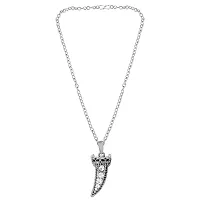 Mahakaal Jewels? White American Diamond Stud Ivory Necklace for Men and Women-thumb1