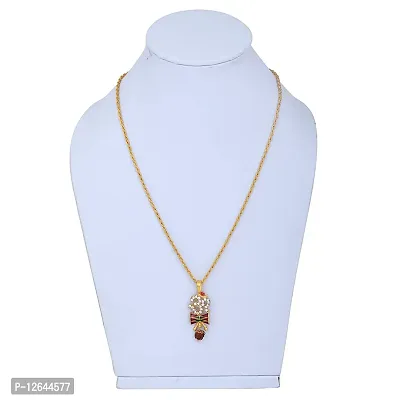 MAHAKAAL JEWELS? Gold Plated CZ Lord Shiv Om/Aum/? One Sided Damru Rudraksha Mala Pendant Locket Shiva Symbol Necklace Religious Jewellery for Men/Women-thumb4