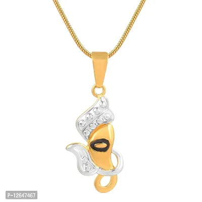 Mahakaal Jewels? Dual Tone Ganesha Ganpati Vighnaharta Ganesh Siddhivinayak Ganpati Religious Chain Locket Pendant Spiritual Jewelry Necklace for Men/Women