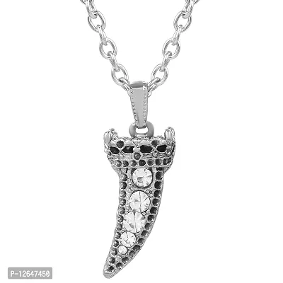 Mahakaal Jewels? White American Diamond Stud Ivory Necklace for Men and Women