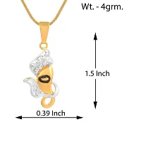 Mahakaal Jewels? Dual Tone Ganesha Ganpati Vighnaharta Ganesh Siddhivinayak Ganpati Religious Chain Locket Pendant Spiritual Jewelry Necklace for Men/Women-thumb2