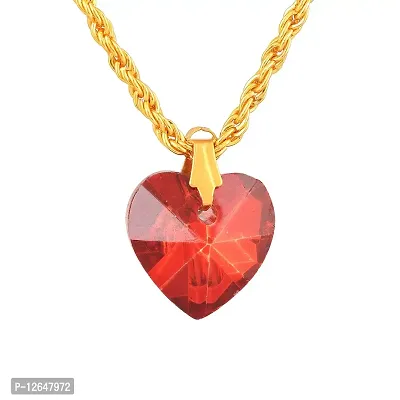 Rose Gold Loving in Red Pendant With Link Chain – GIVA Jewellery