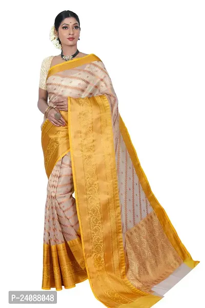 Stylish Banarasi Silk Woven Design Saree with Blouse piece For Women