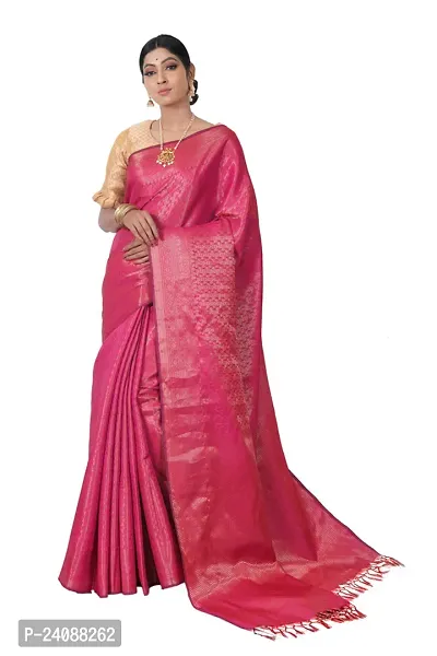 Stylish Banarasi Silk Woven Design Saree with Blouse piece For Women