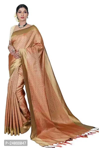 Stylish Banarasi Silk Woven Design Saree with Blouse piece For Women