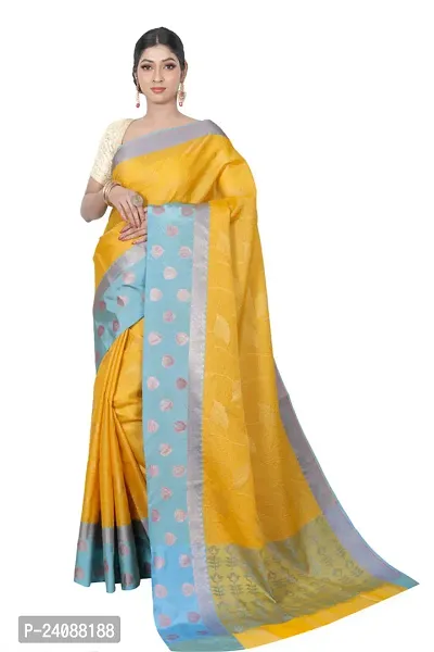 Stylish Banarasi Silk Woven Design Saree with Blouse piece For Women