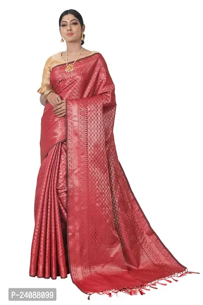 Stylish Banarasi Silk Woven Design Saree with Blouse piece For Women