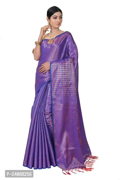 Stylish Banarasi Silk Woven Design Saree with Blouse piece For Women