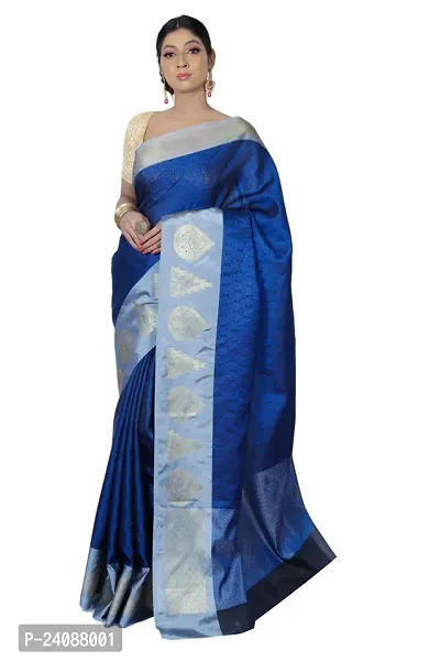 Stylish Banarasi Silk Woven Design Saree with Blouse piece For Women