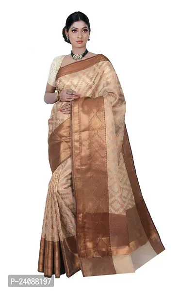 Stylish Banarasi Silk Woven Design Saree with Blouse piece For Women