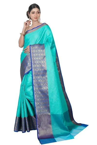 Glamorous Art Silk Saree with Blouse piece 