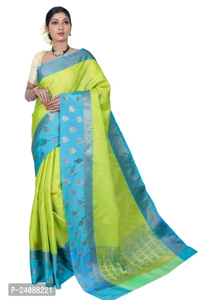 Stylish Banarasi Silk Woven Design Saree with Blouse piece For Women