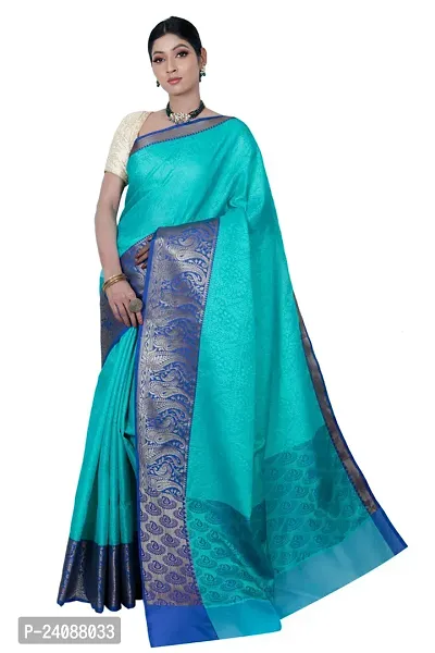 Stylish Banarasi Silk Woven Design Saree with Blouse piece For Women