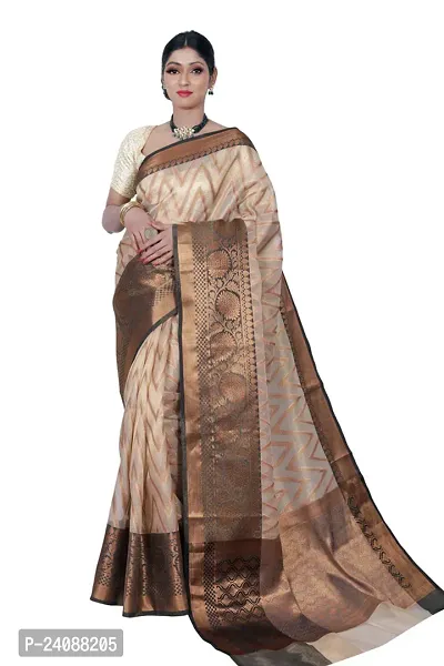 Stylish Banarasi Silk Woven Design Saree with Blouse piece For Women