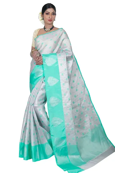 Stylish Banarasi Silk Saree With Blouse Piece For Women