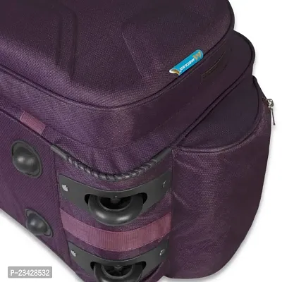 M MEDLER Derben Nylon 55 litres Waterproof Strolley Duffle Bag- 2 Wheels - Luggage Bag (Purple)-thumb5