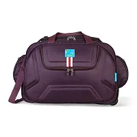 M MEDLER Derben Nylon 55 litres Waterproof Strolley Duffle Bag- 2 Wheels - Luggage Bag (Purple)-thumb1