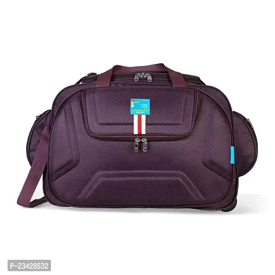 M MEDLER Derben Nylon 55 litres Waterproof Strolley Duffle Bag- 2 Wheels - Luggage Bag (Purple)-thumb2