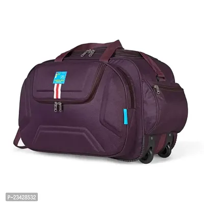 M MEDLER Derben Nylon 55 litres Waterproof Strolley Duffle Bag- 2 Wheels - Luggage Bag (Purple)-thumb0