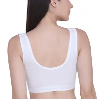 Oshee Store Sports Bra (Free Size, Fits Best- 28-36) for Girls and Women - Pack of 1 White.-thumb1