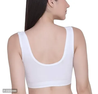 Oshee Store Sports Bra (Free Size, Fits Best- 28-36) for Girls and Women - Pack of 1 White.-thumb2