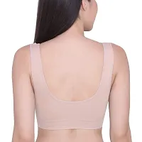 Oshee Store Sports Bra (Free Size, Fits Best- 28-36) for Girls and Women - Pack of 1 Beige.-thumb3