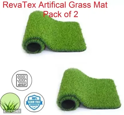 Classic Premium Quality Artitifical Grass Door Mats (37Cm * 57Cm) - Pack Of 2-thumb0