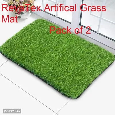 Classic Premium Quality Artitifical Grass Door Mats (37Cm * 57Cm) - Pack Of 2-thumb0