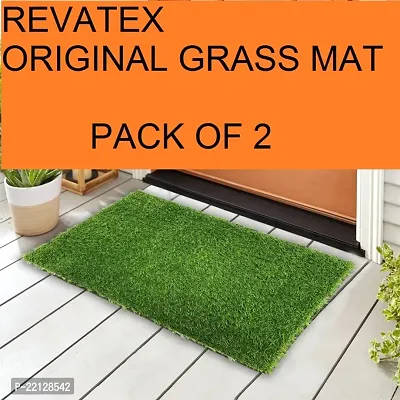Classic Premium Quality Artitifical Grass Door Mats (37Cm * 57Cm) - Pack Of 2-thumb0