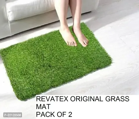 Classic Premium Quality Artitifical Grass Door Mats (37Cm * 57Cm) - Pack Of 2-thumb0