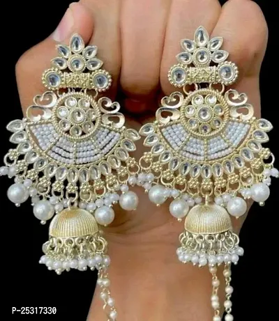 Silver Alloy American Diamond Drop Earrings Earrings For Women-thumb0