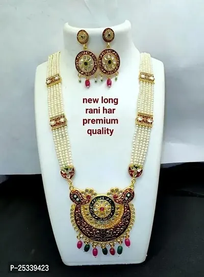 Stylish Multicoloured Brass  Jewellery Set For Women