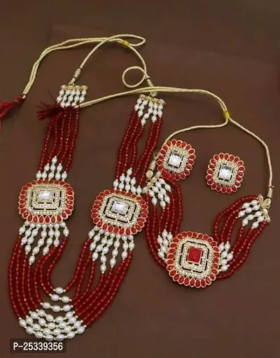 Stylish Red Alloy  Jewellery Set For Women