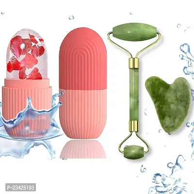 Jade face massager and ice roller