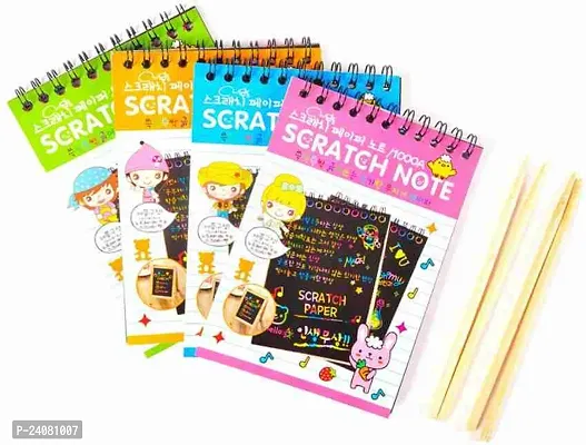 Colours changing scrach book pack of 4-thumb0