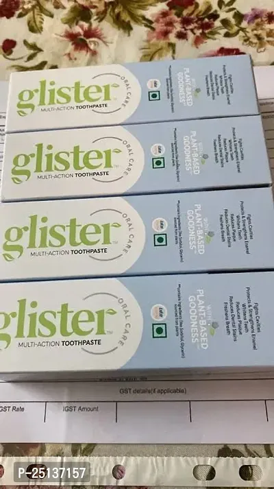 Multiaction Glister toothpaste pack of 4(50gm each)