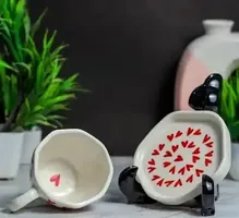 Stylish Ceramic Cup with Saucer Set of 2-thumb3