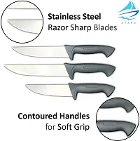 ATARC Kitchen Knife Non-Slip Handel Chef Knife I Utility Knife I Sontuku Knife I Bread Knife I Paring Knife High Carbon Blade Stainless Steel Knives Set (Set of 3)-thumb4