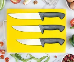 ATARC Kitchen Knife Non-Slip Handel Chef Knife I Utility Knife I Sontuku Knife I Bread Knife I Paring Knife High Carbon Blade Stainless Steel Knives Set (Set of 3)-thumb3