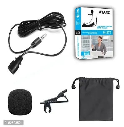 ATARC 3.5mm Clip Microphone For Youtube | Collar Mike for Voice Recording | Lapel Mic Mobile, PC, Laptop, Android Smartphones, DSLR Camera Microphone Microphone