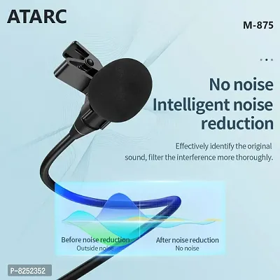 ATARC 3.5mm Clip Microphone For Youtube | Collar Mike for Voice Recording | Lapel Mic Mobile, PC, Laptop, Android Smartphones, DSLR Camera Microphone Microphone-thumb3