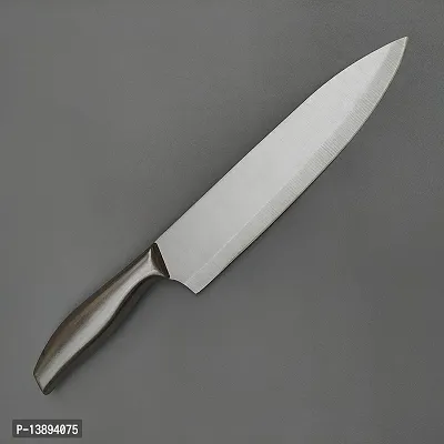 Silver Chef's Knife for Professional-Quality Meal Preparation