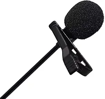 Microphone For Bloggers And Vloggers Lapel Mic Clip-on Omnidirectional Condenser  , Collar Mic for Voice Recording  (Black)-thumb1
