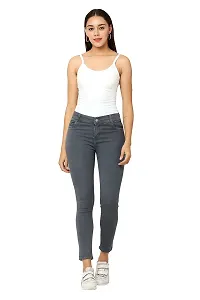 stylemyth - fashion point Women Denim Lycra Blend Gery Casual Jeans-thumb2