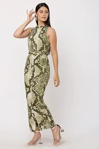 stylemyth - fashion point Women/Girls Rayon Printed Green Casual Jumpsuit-thumb3