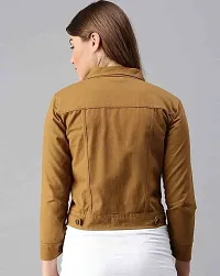 stylemyth - fashion point Women/Girls Cotton Solid Full Sleeve Brown Casual Jacket-thumb1