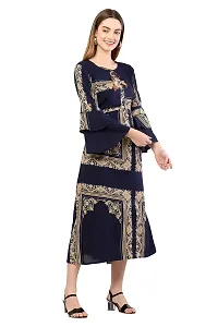 stylemyth - fashion point Women Rayon Fit and Flare Multicolor Casual Dress-thumb3