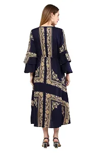 stylemyth - fashion point Women Rayon Fit and Flare Multicolor Casual Dress-thumb4