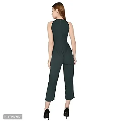 Stylemyth Women Hosiery Lycra Casual Green Jumpsuit-thumb4
