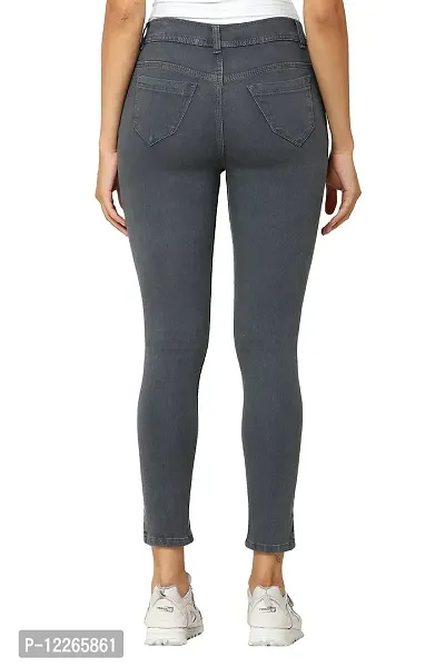 stylemyth - fashion point Women Denim Lycra Blend Gery Casual Jeans-thumb5